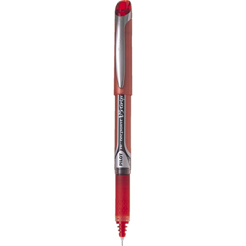 Pilot® Hi-Tecpoint Grip Liquid Ink Roller Pens 0.5 mm Red