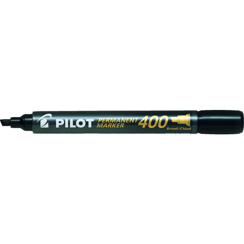 Pilot® Permanent Markers Chisel Tip Black 12/box