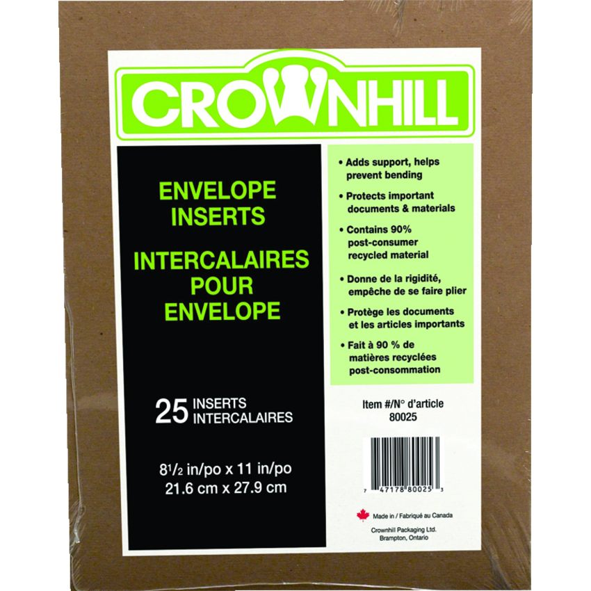 Crownhill Envelope Inserts 8-1/2" x 14" 25/pkg
