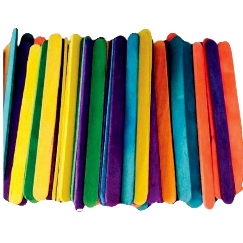 ArtWorks Craft Sticks 4-1/2" x 2/5" Assorted Colours 200/pkg