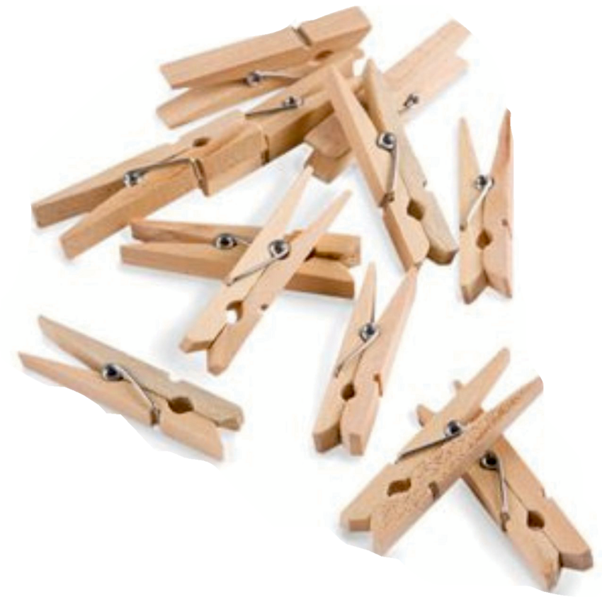 DBLG Wood Clothes Pin With Spring 2-3/4" 50/pkg