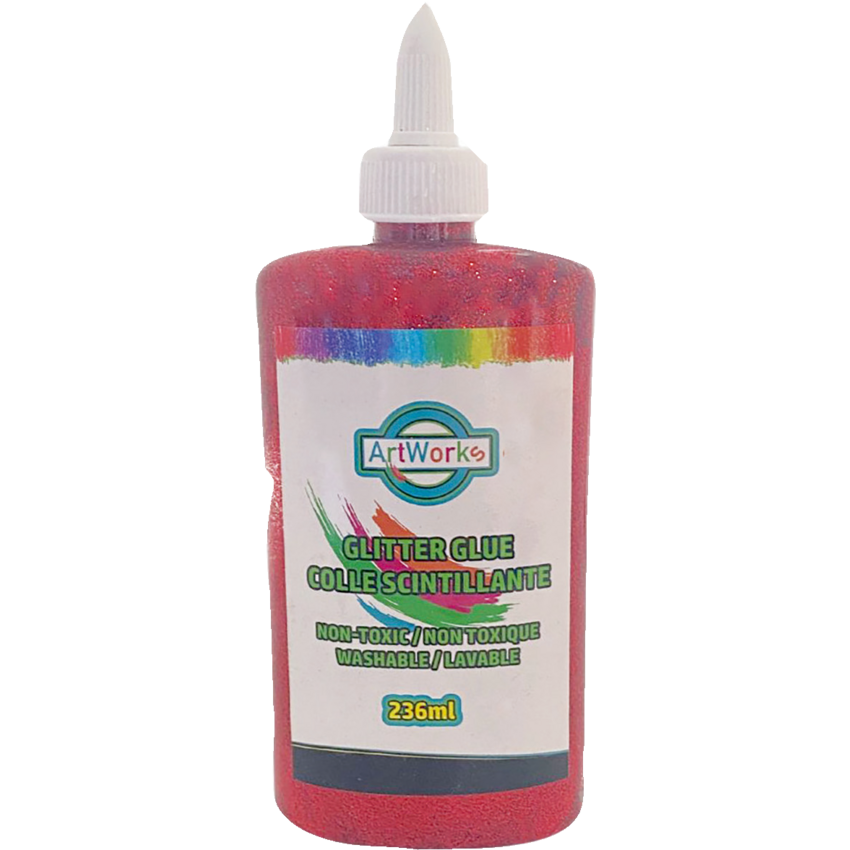 ArtWorks Glitter Glue 236 g Red