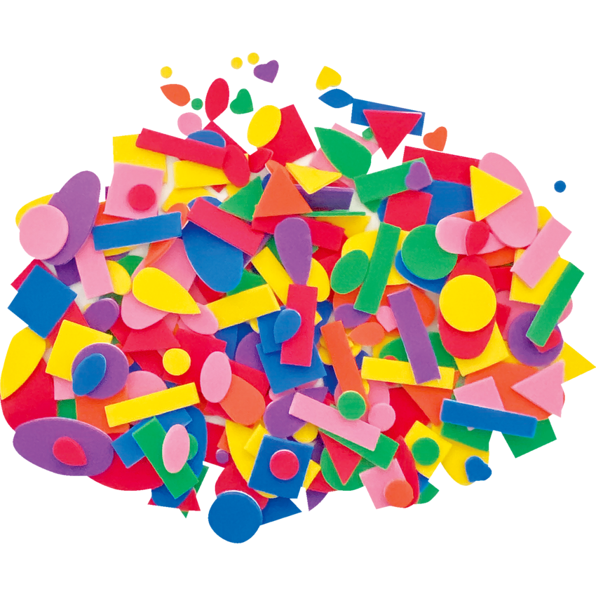 DBLG Self-adhesive Foam Shapes Geometric Assorted Colours 360/pkg