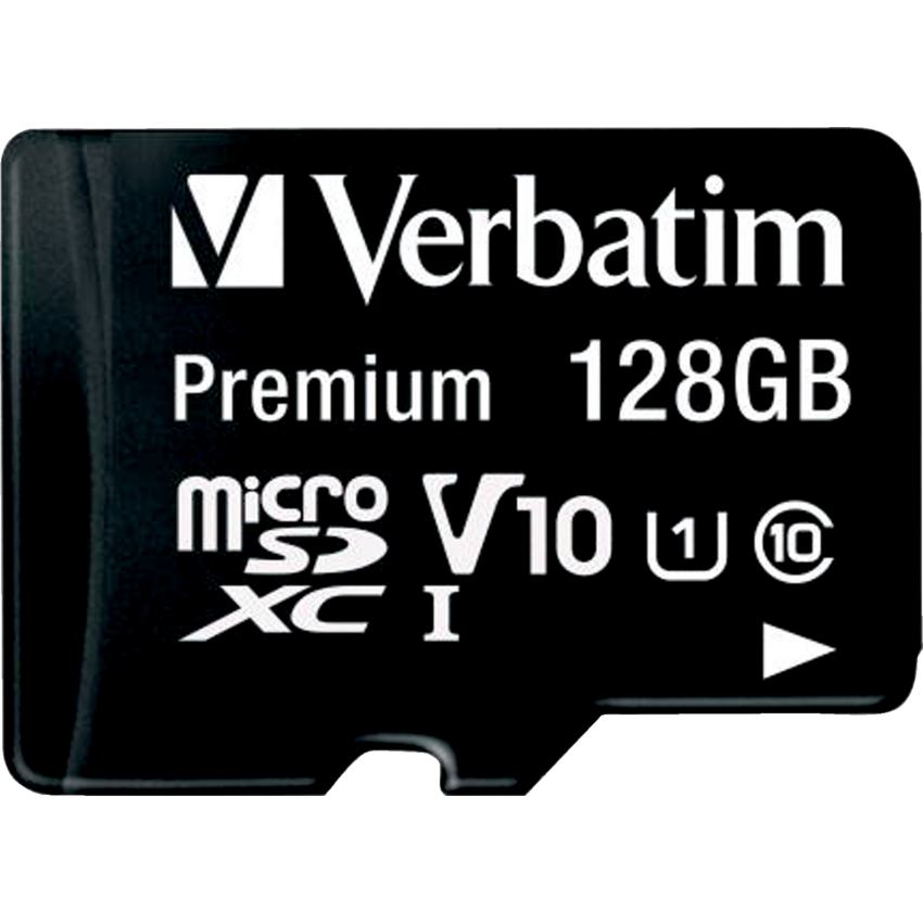 Verbatim® microSDXC Cards with Adaptor Class 10 128 GB