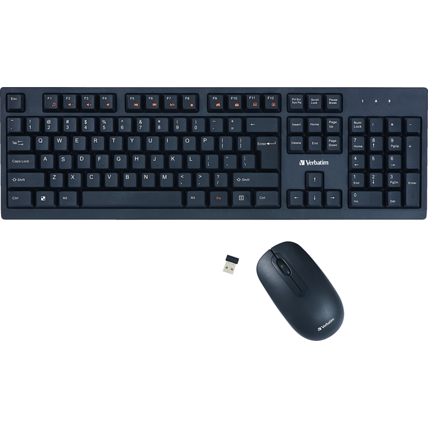 Verbatim® Wireless Keyboard and Mouse Combo English Black