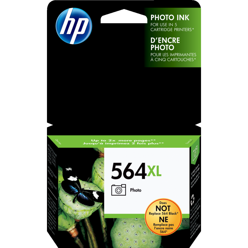 HP Inkjet Cartridge High Yield CB322WN #564XL Photo Black