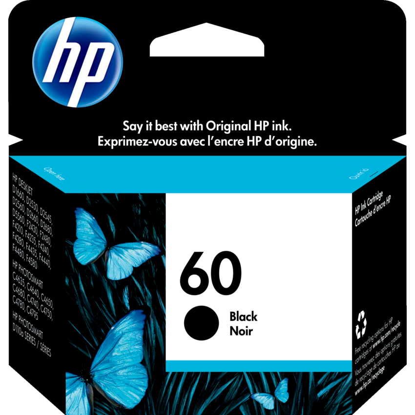 HP Inkjet Cartridge CC640WN #60 Black