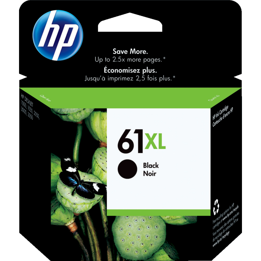 HP Inkjet Cartridge High Yield CH563WN #61XL Black