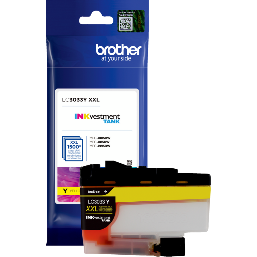 Brother INKvestment Inkjet Cartridge #LC3033Y XXL Super High Yield Yellow