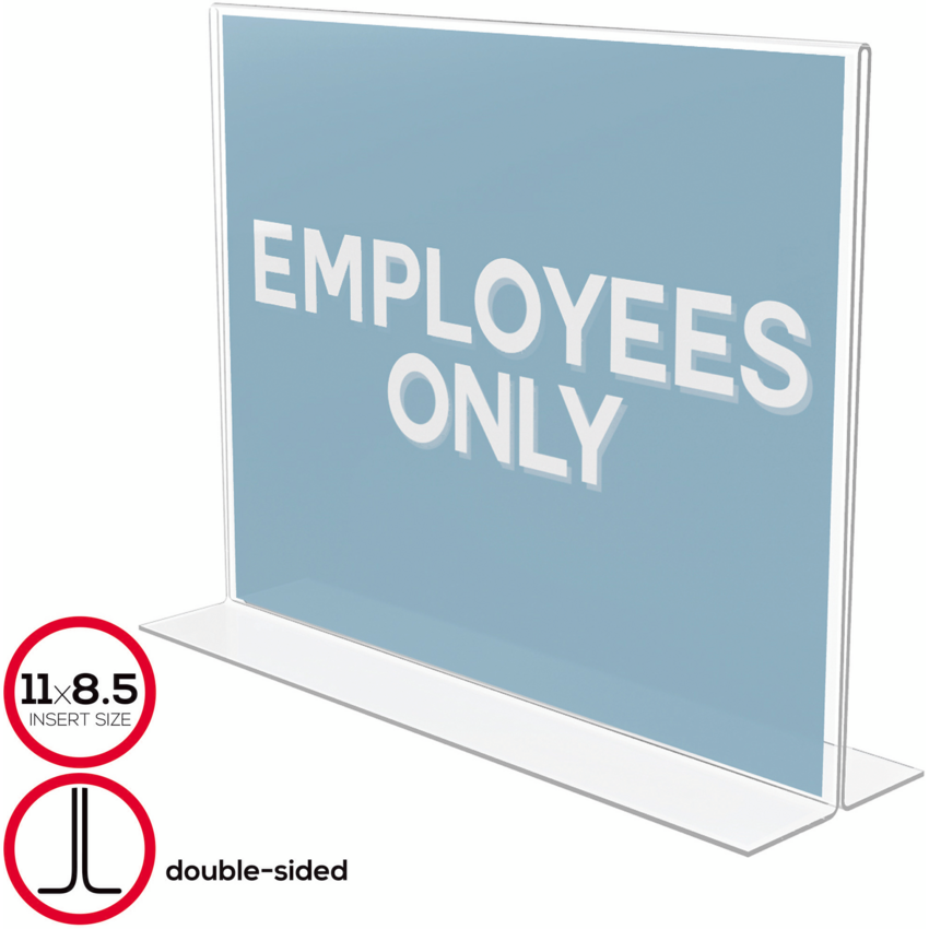 Deflecto® Classic Image® Double-Sided Sign Holder Landscape 11" x 8-1/2