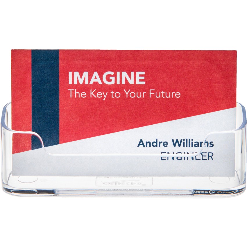 Deflecto® Business Card Holder Single Compartment Clear