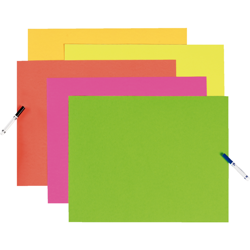 UCreate® Coated Poster Board 22" x 28" Assorted Neon Colours
