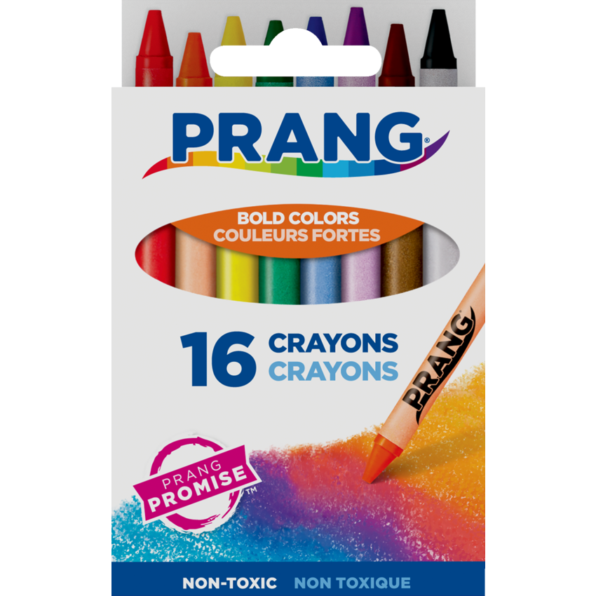 Prang® Crayons Assorted Colours 16/pkg