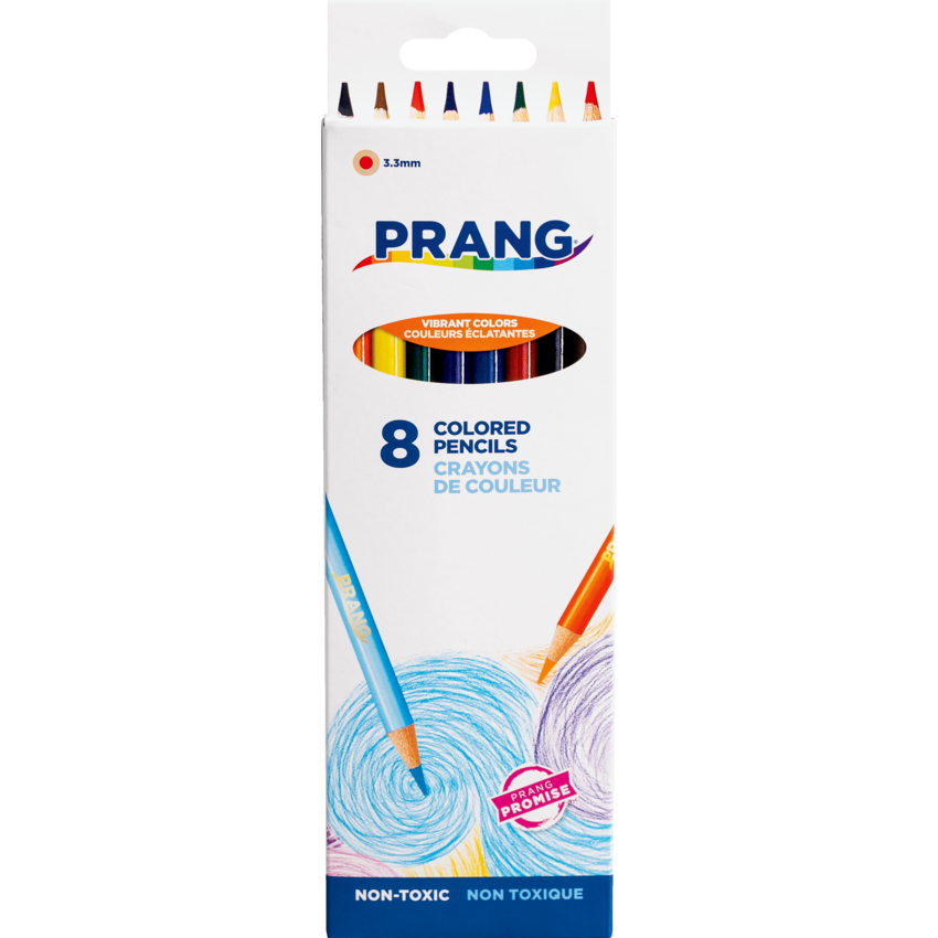 Prang® Coloured Pencils 8/pkg