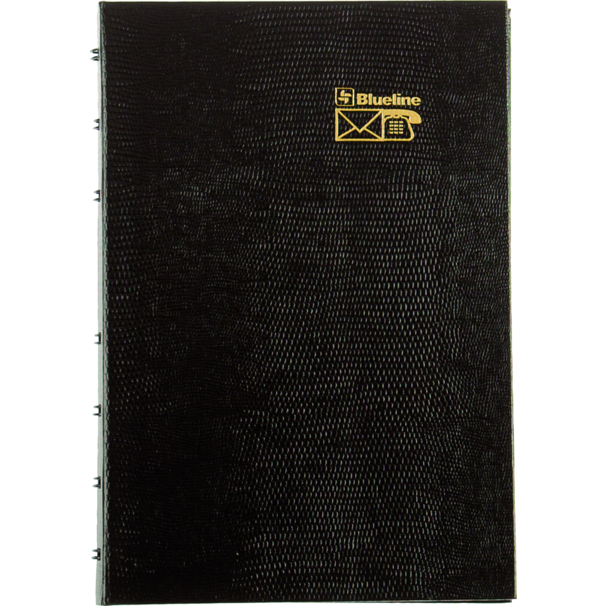 Blueline® NotePro™ Telephone and Address Book 8" x 5" 100 pgs Trilingual Black