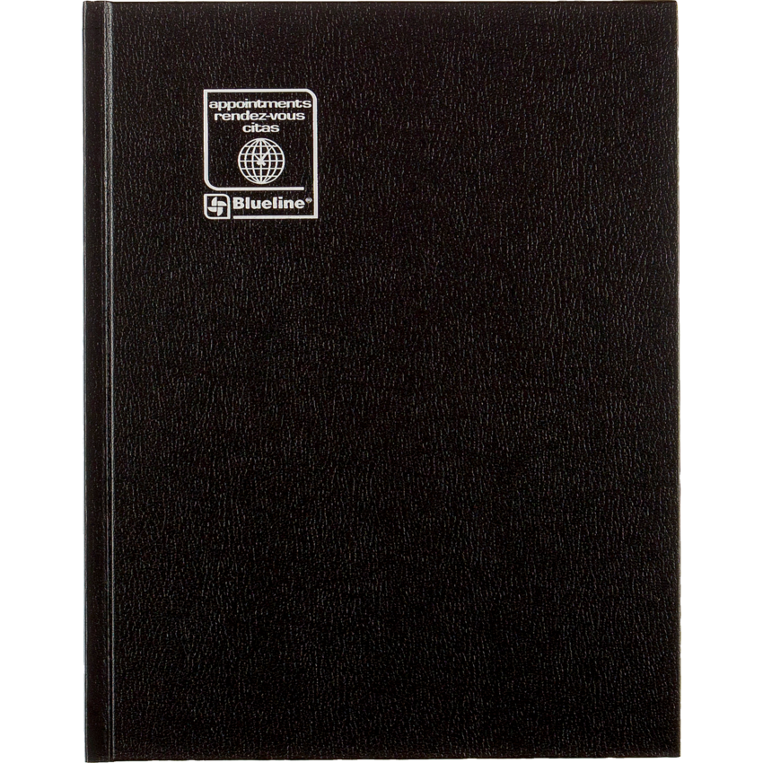 Blueline® Appointment Book 10-1/4" x 8-3/8" Trilingual Black