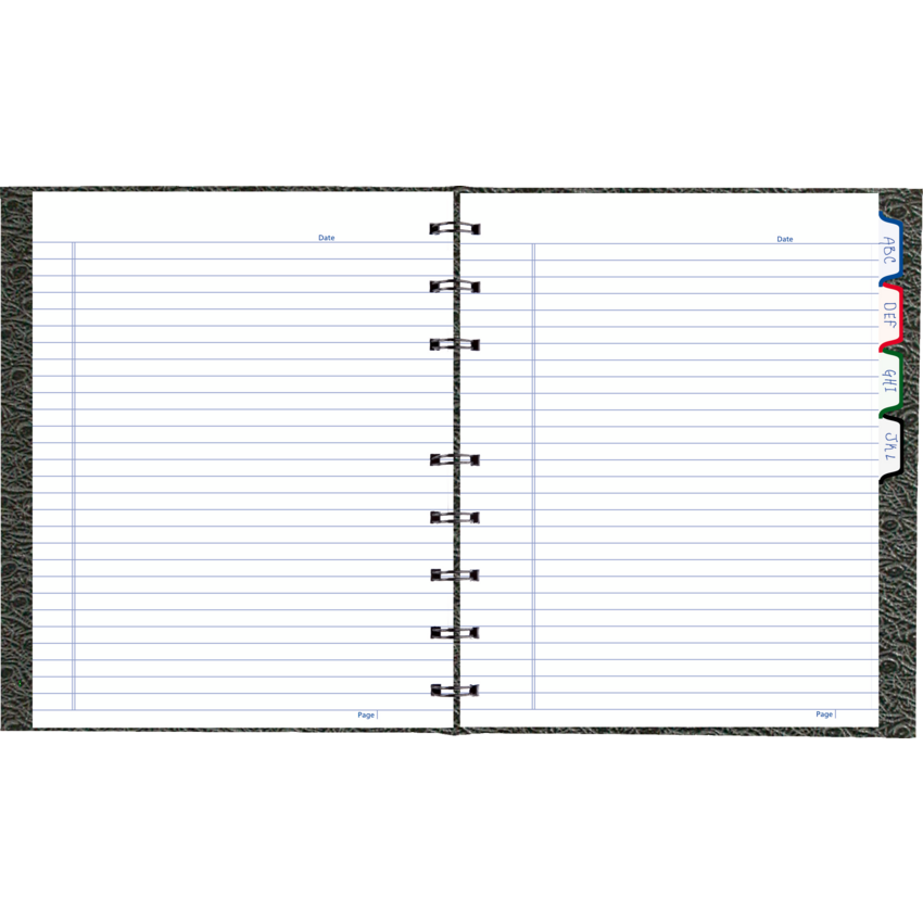 Blueline® NotePro™ Notebook Ostrich 9-1/4x7-1/4" Ruled 192pgs Black