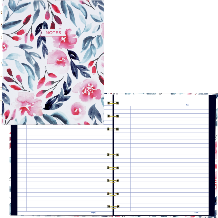 Blueline® NotePro™ Notebook Ruled 9-1/4" x 7-1/4" 192 pages Tranquil Blooms