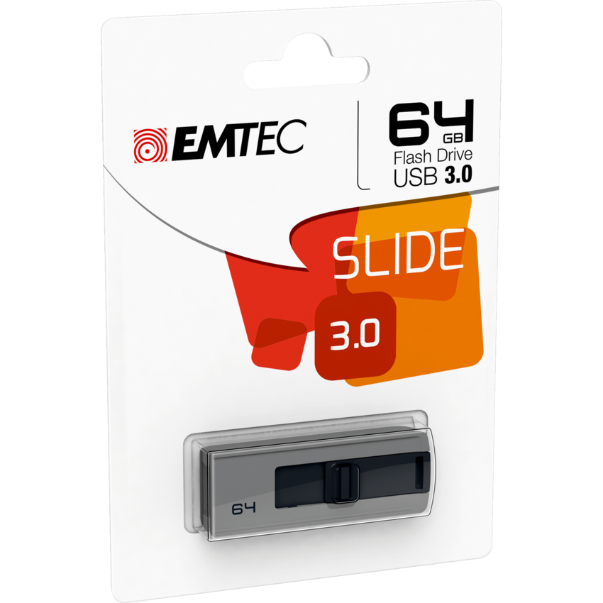 Emtec™ Slide 3.0 USB Flash Drives 64 GB