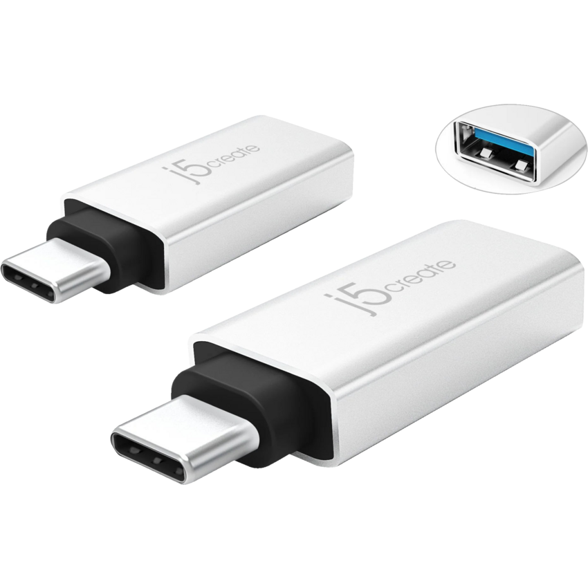 j5create® USB-C® to USB® Type-A 3.1 Adaptor White