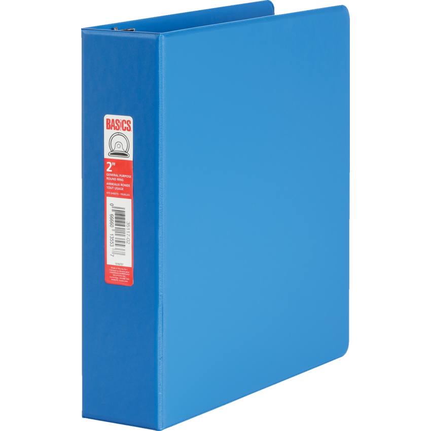 Basics® Round Ring Binder 2" Blue