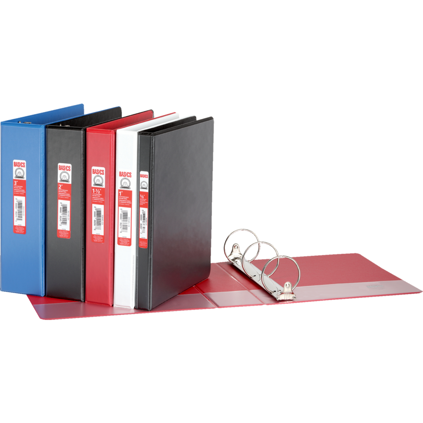 Basics® Customizable Round Ring Binder 3" Blue