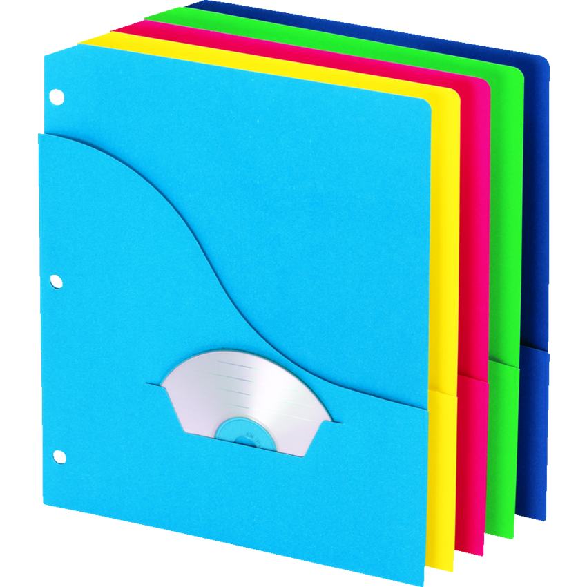 Pendaflex® Wave Pockets Assorted Colours 10/pkg