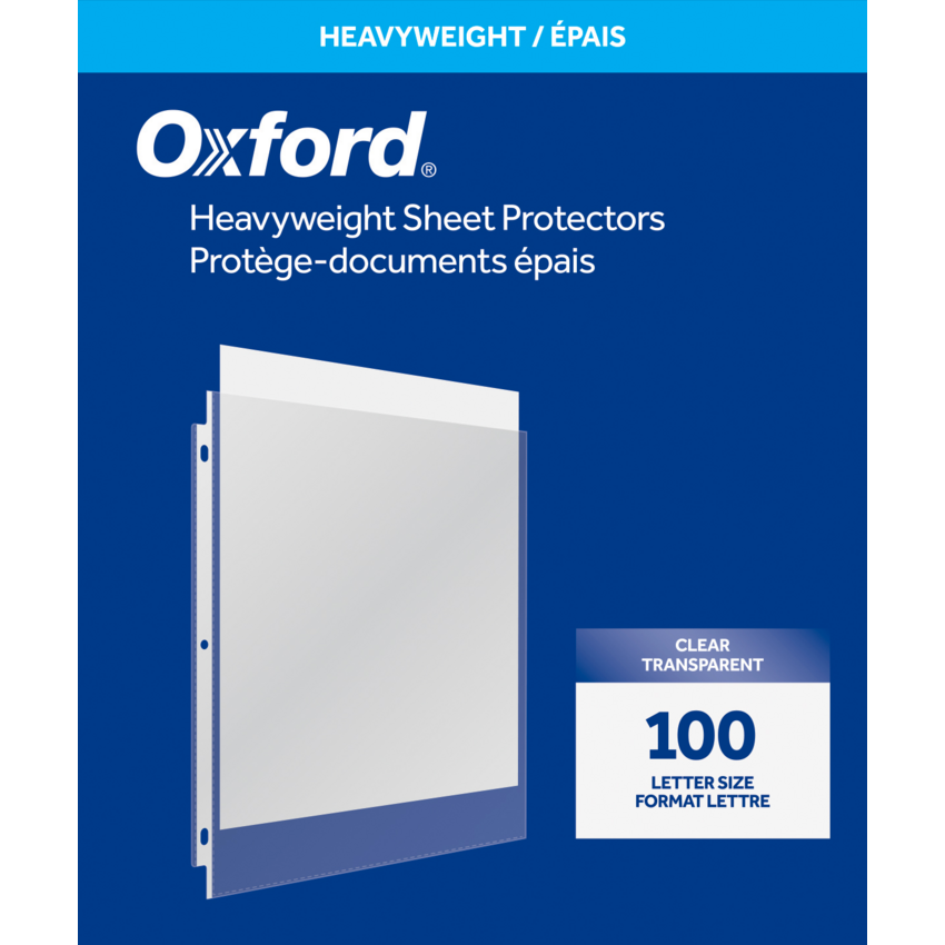 Oxford® Sheet Protectors Heavyweight Letter Clear 100/box