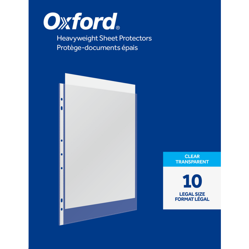 Oxford® Sheet Protectors Heavyweight -7-hole punched Legal 10/pkg