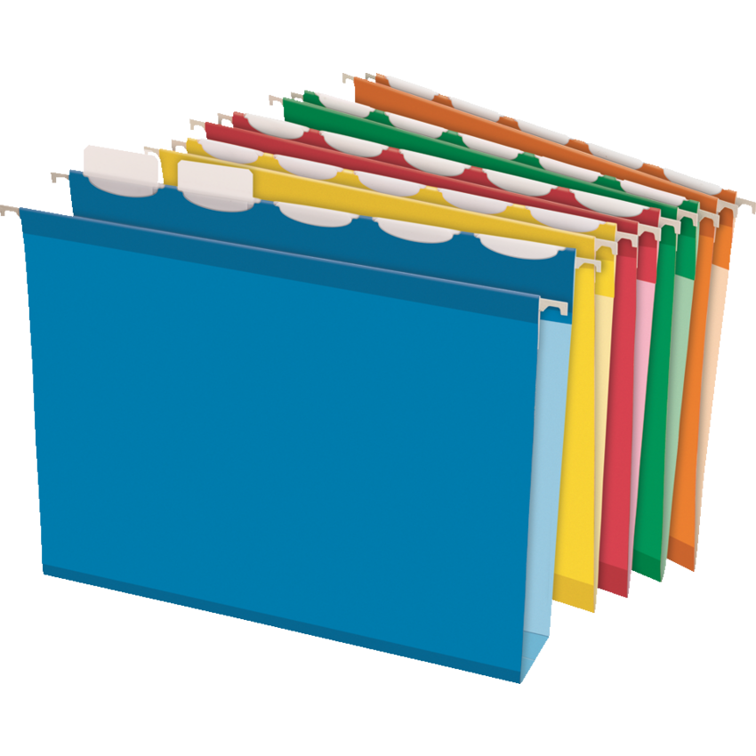 Pendaflex® Ready-Tab™ Extra Capacity Hanging Folders with Lift Tab® 2" Letter Assorted Colours 20/box