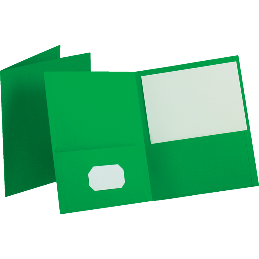 Oxford® Twin Pocket Portfolio Green 6/pkg
