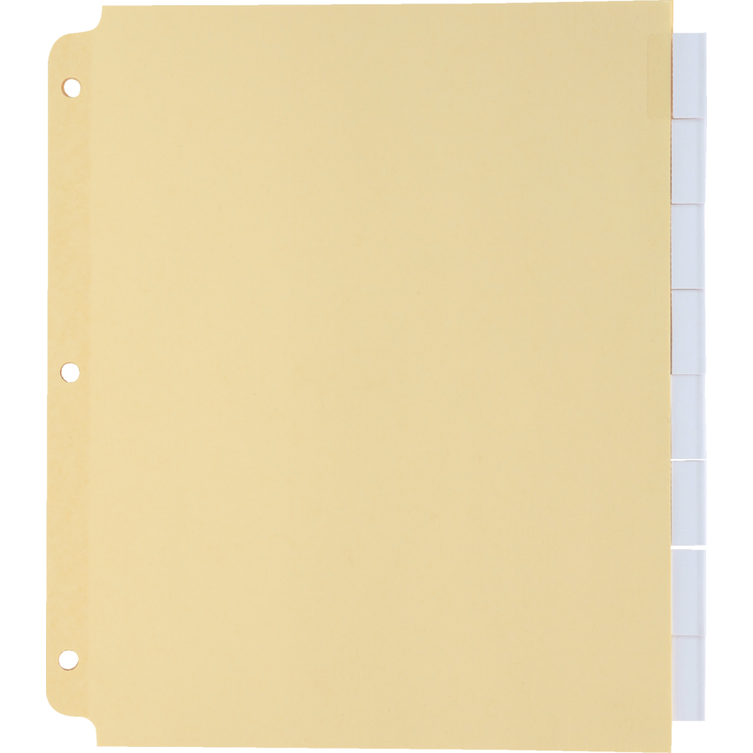 Oxford® Oversized Insertable Tab Index Dividers 8-Tabs Clear