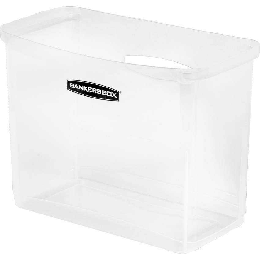 Bankers Box® Storage Box Open Desktop Plastic File Box Clear