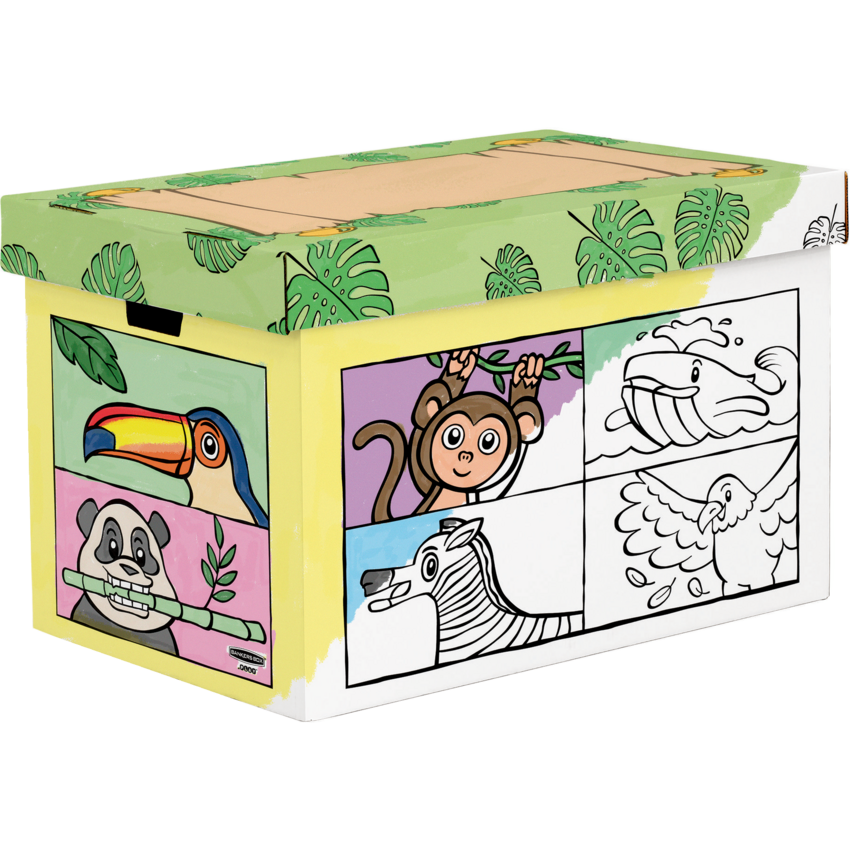 Bankers Box® At Play™ Colour In Toy Box 18" x 18" x 28" Animal