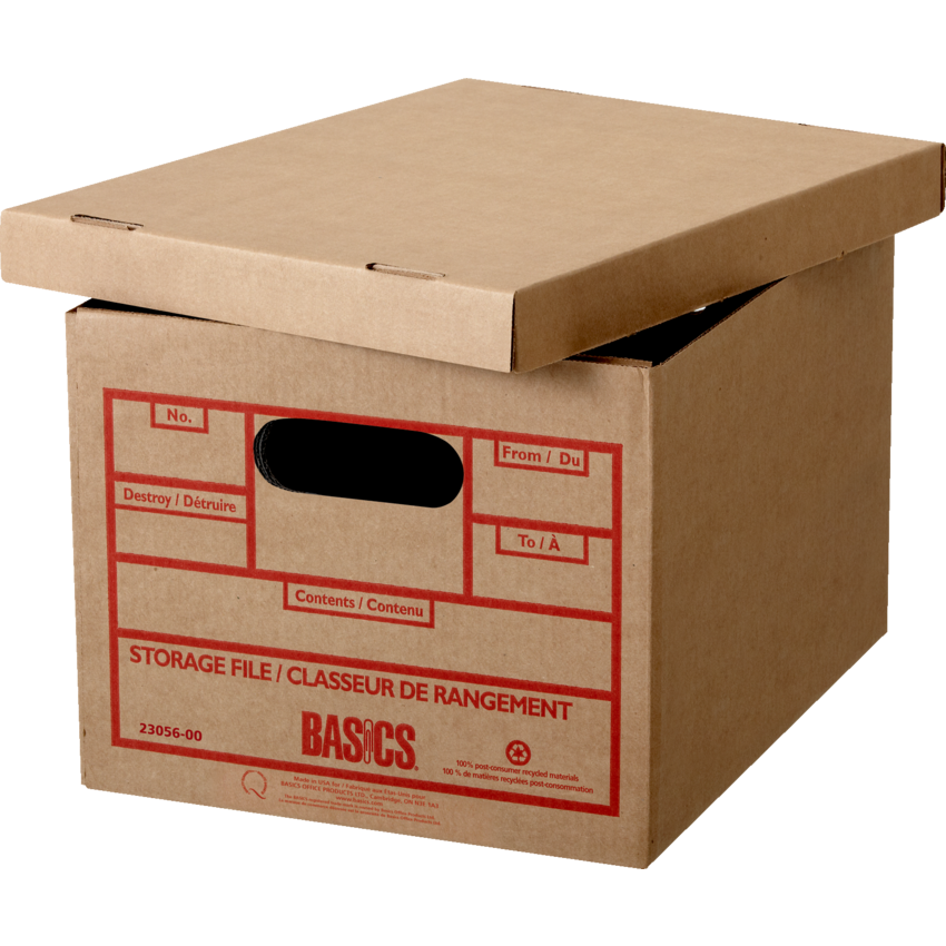 Basics® Recycled Storage Boxes 12" x 15" x 10" 6/pkg