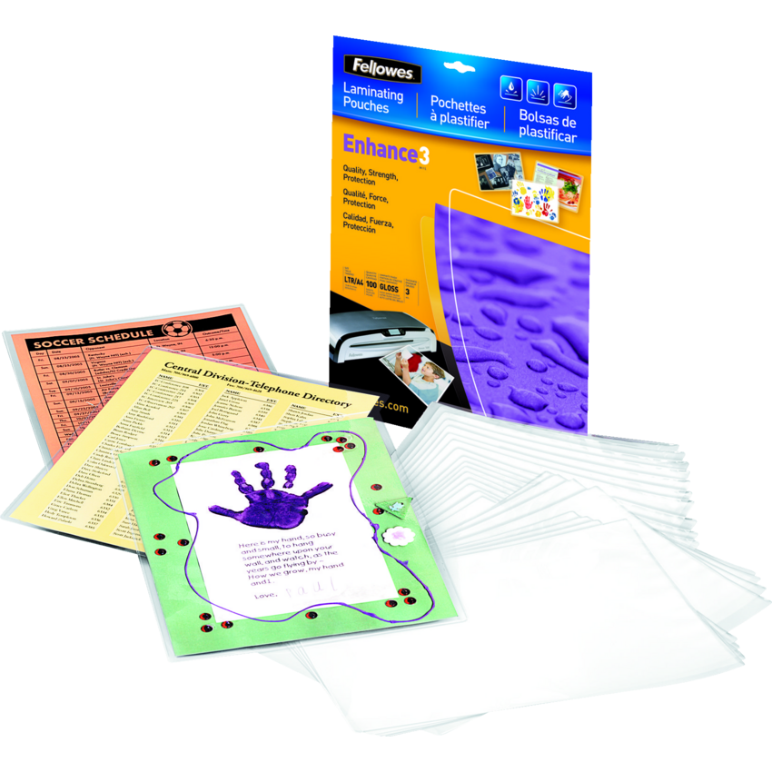 Fellowes® Laminating Pouch Letter 3 mil UV  25/pkg