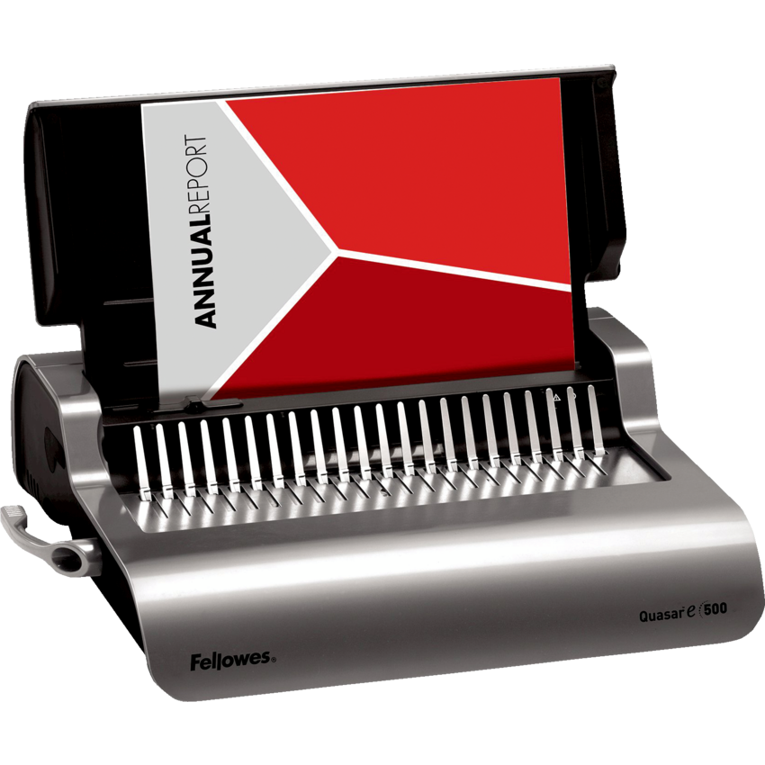 Fellowes® Quasar™ E 500 Electric Comb Binding Machine w/Starter Kit