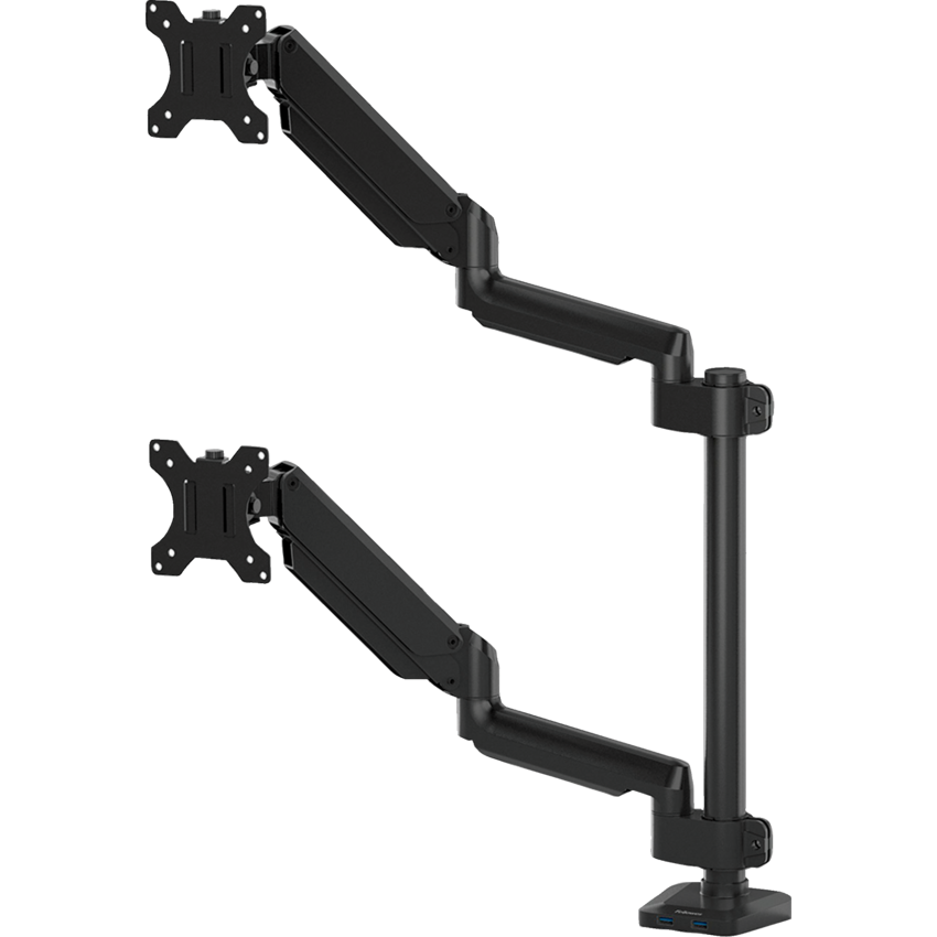 Fellowes® Platinum Series Monitor Arm Dual Stacking Black