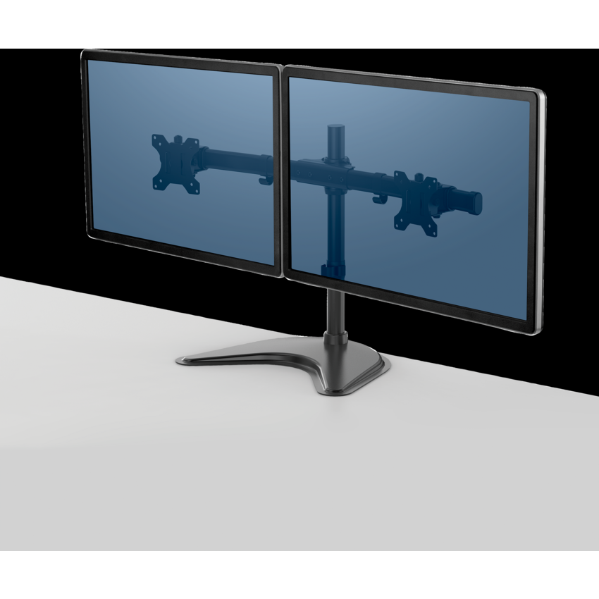 Fellowes® Professional Series Freestanding Dual Monitor Arm Black