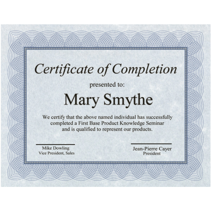 St. James® Regent Certificates Blue & Silver 100/pkg