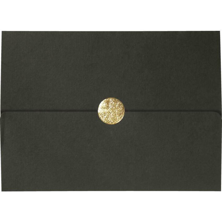 St. James® Elite Medallion Fold Certificate Holders Gold Medallion Black 5/pkg