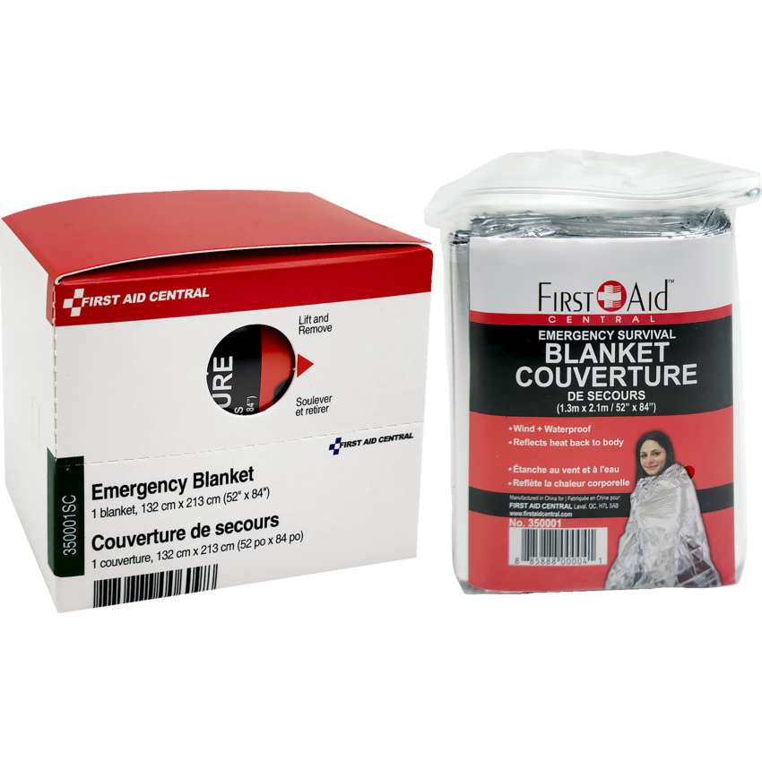 First Aid Central® SmartCompliance® Supplies Emergency Mylar Blanket 52” x 84