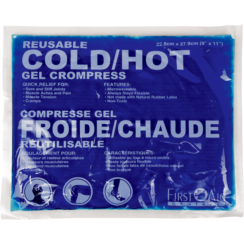 First Aid Central® Rapid-Relief® Reusable Cold/Hot Gel Compress 9" x 11