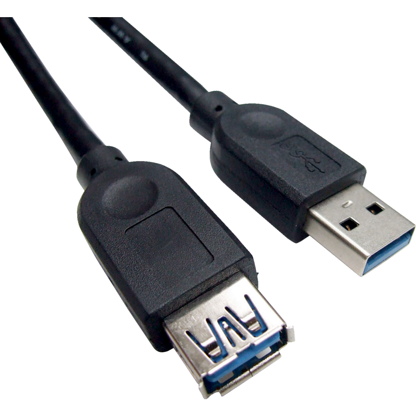 Exponent® USB 3.0 Extension Cable 6' Male to Female Black