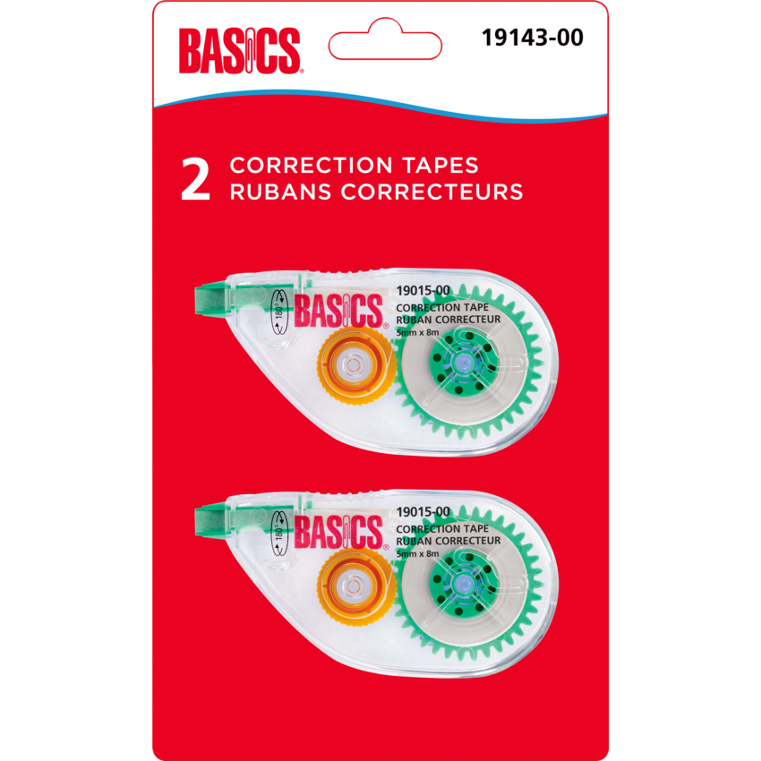 Basics® Correction Tape 2/pkg