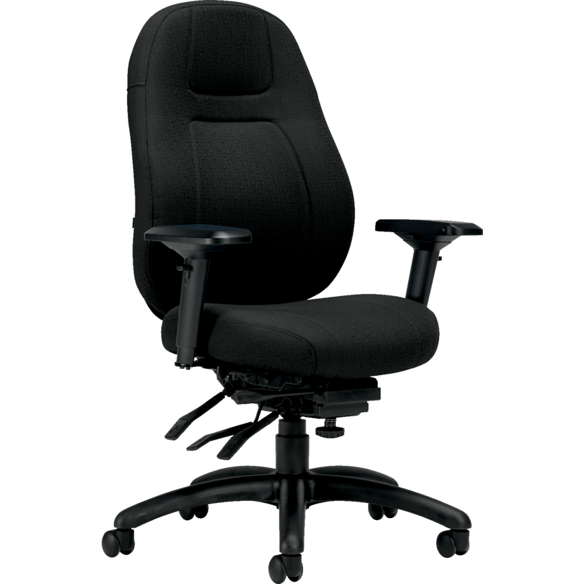 Basics® ObusForme® Elite Multi-Tilter Chair Medium Back Petite Seat Fusion Fabric Carbon