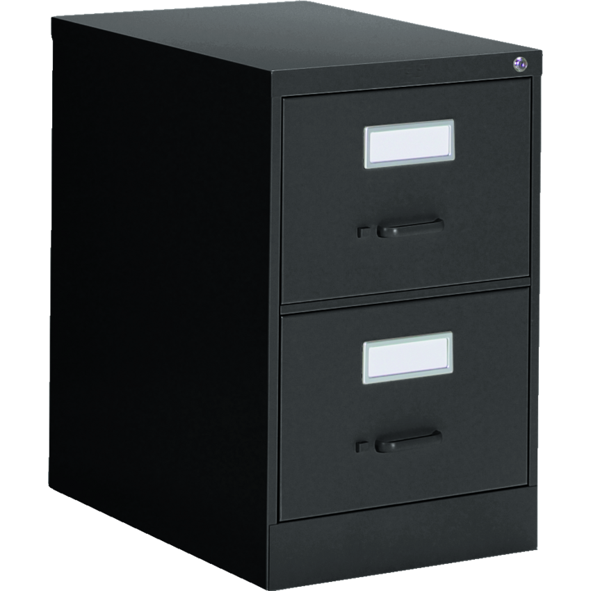 Global® Fileworks® 2600 Series Vertical File 2-Drawer Legal Black
