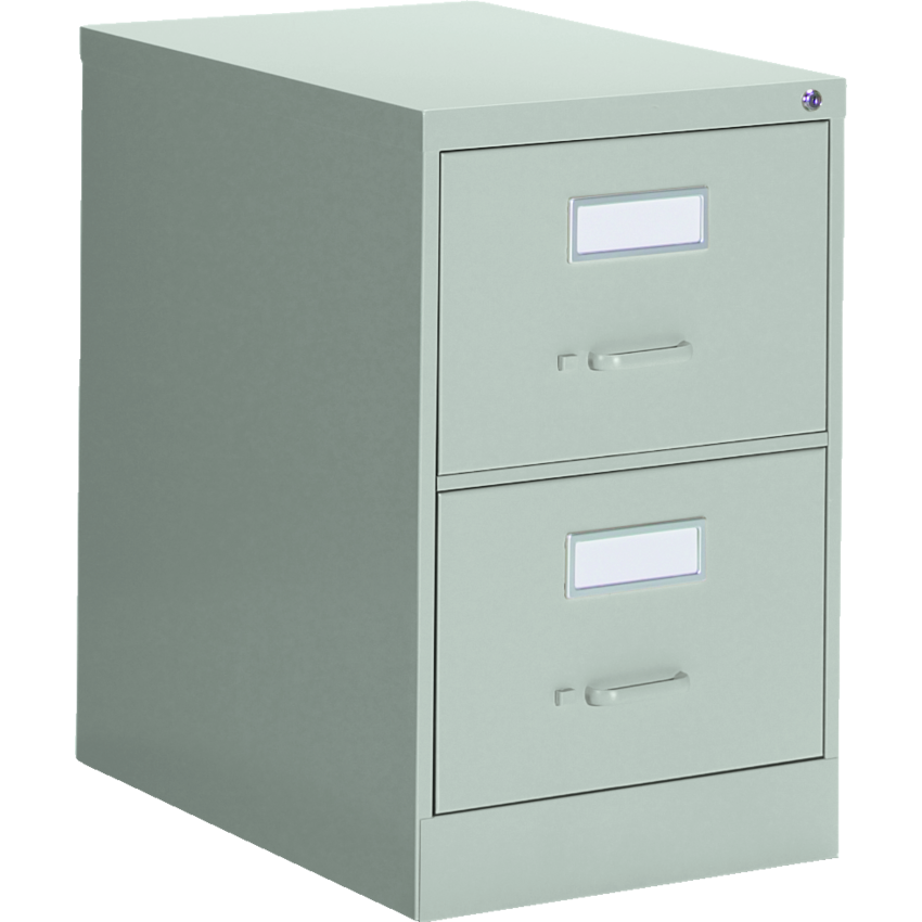 Global® Fileworks® 2600 Series Vertical File 2-Drawer Legal Grey