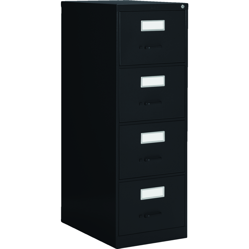 Global® Fileworks® 2600 Series Vertical File 4-Drawer Legal Black