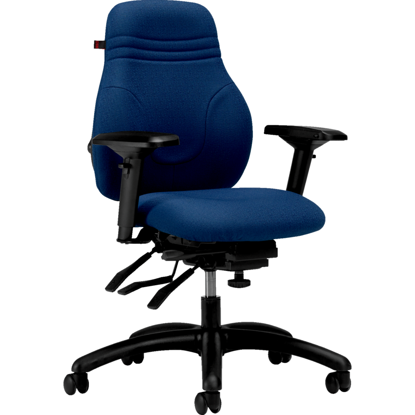 Basics® Ergo Boss™ Multi-Tilter Chair Medium Back Small Seat Fusion Fabric Cobalt